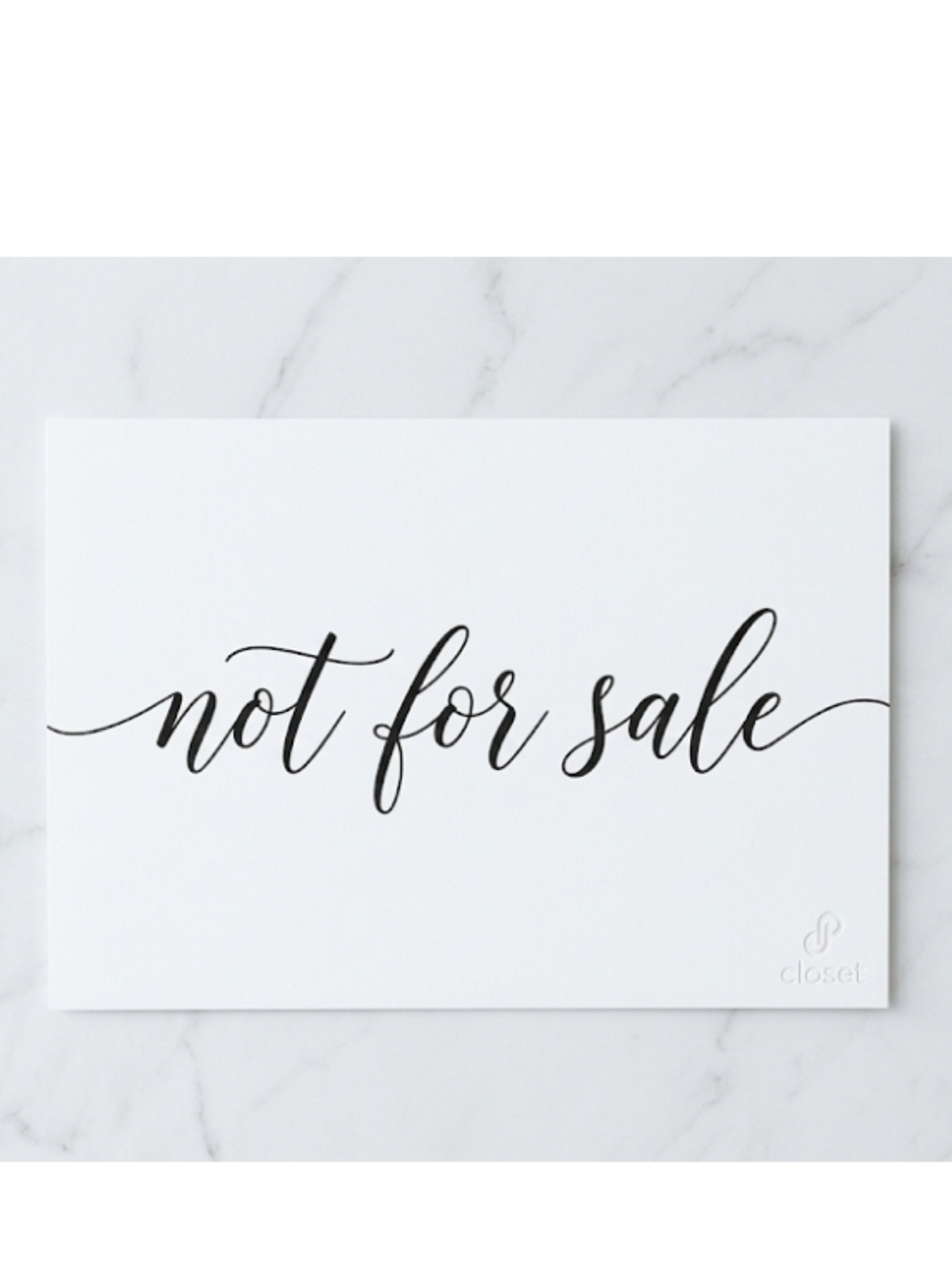 Not For Sale
